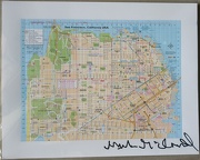 San Francisco Map by Marty Coyle Signed by Mark Mc Cloud