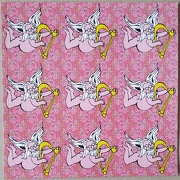 Blotter Art Flying Jerry 9 Panel pink