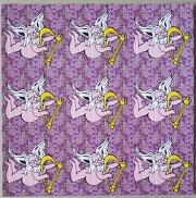 Blotter Art Flying Jerry 9 Panel purple