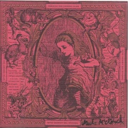 Blotter art Alice Through The Looking Glass Red signed by Mark Mc Cloud Front
